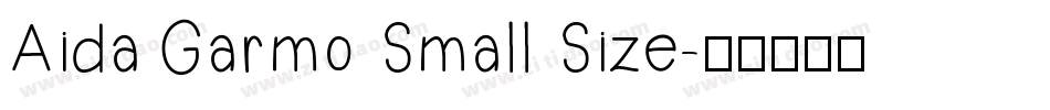 Aida Garmo Small Size字体转换